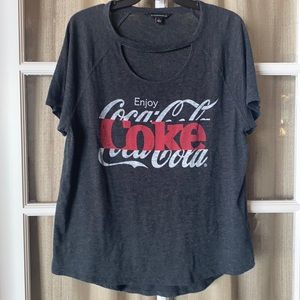 Rock&Republic, Graphic Coca-Cola T-shirt with keyhole size L